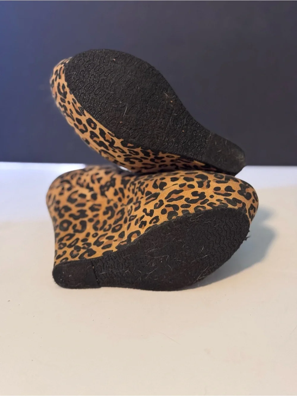 Leopard Print Platform Wedge Pumps